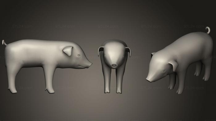 Animal figurines (Piglet, STKJ_1276) 3D models for cnc